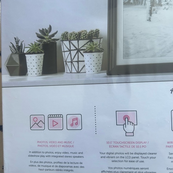 Aluratek 10.1” WiFi Digital Photo Frame. Brand new in box. - Picture 5 of 7